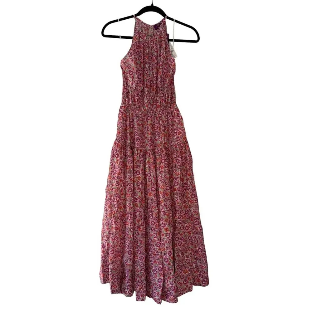 j. crew‎ tie-waist halter floral dress liberty ellie fabric ca089 women xxsmall